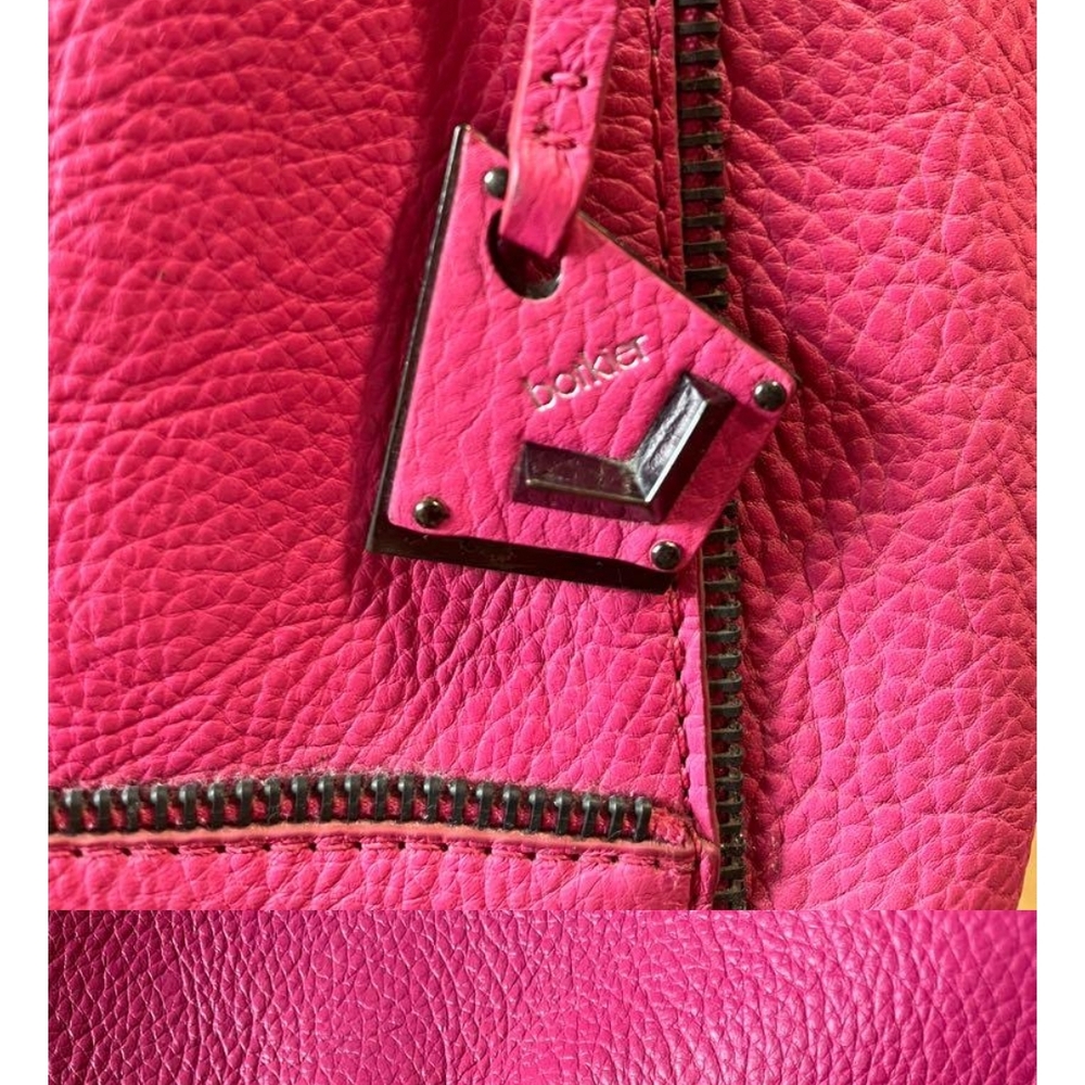 Botkier Pink Backpack with Textured Leather and Silver Hardware